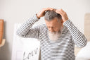 Elderly man with alopecia areata needs supplements for hair loss
