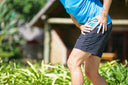 Man having severe hip joint pain caused by osteoarthritis