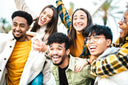 Group of friends who discovered that collagen does help with hair loss are happy they now have healthy hair after taking collagen