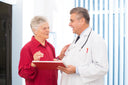 Patient’s caregiver asking a doctor about hospital-acquired infections