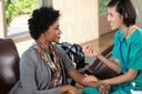 Nurse answering a patient’s question:  “Does diabetes slow wound healing?”