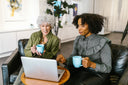 Two women researching about collagen for gut health