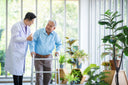 Doctor educating a patient about sudden hip pain without injury
